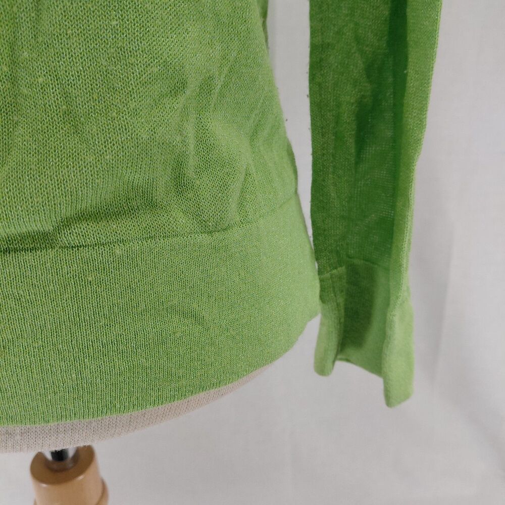 Vintage Benetton lime green boat neck LS sweater SZ small - Picture 6 of 9